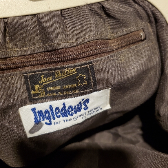 Vintage leather mini purse jane shilton small crossbody bag art deco cream gold - Picture 12 of 16